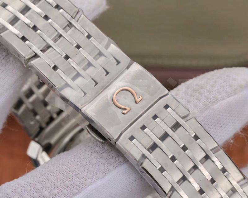VS欧米茄蝶飞系列明亮之白自动机械腕表表带